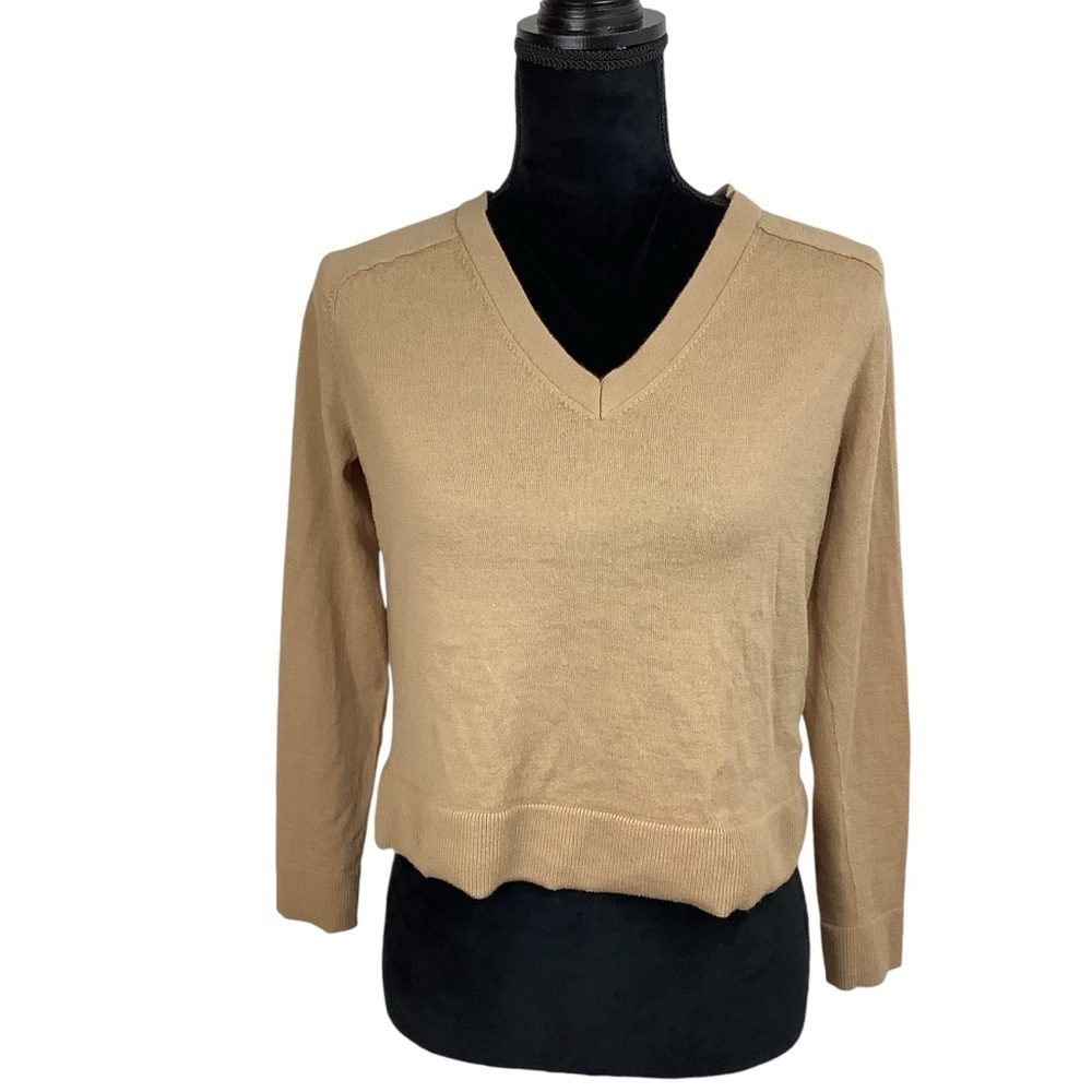 CLUB MONACO WOOL LATTE V NECK SWEATER S - Picture 2 of 7